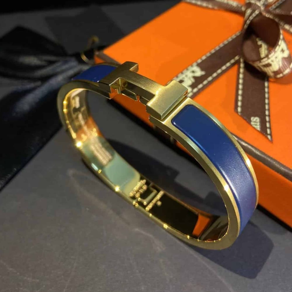 Hermes Clic Clac H Bracelet Blue