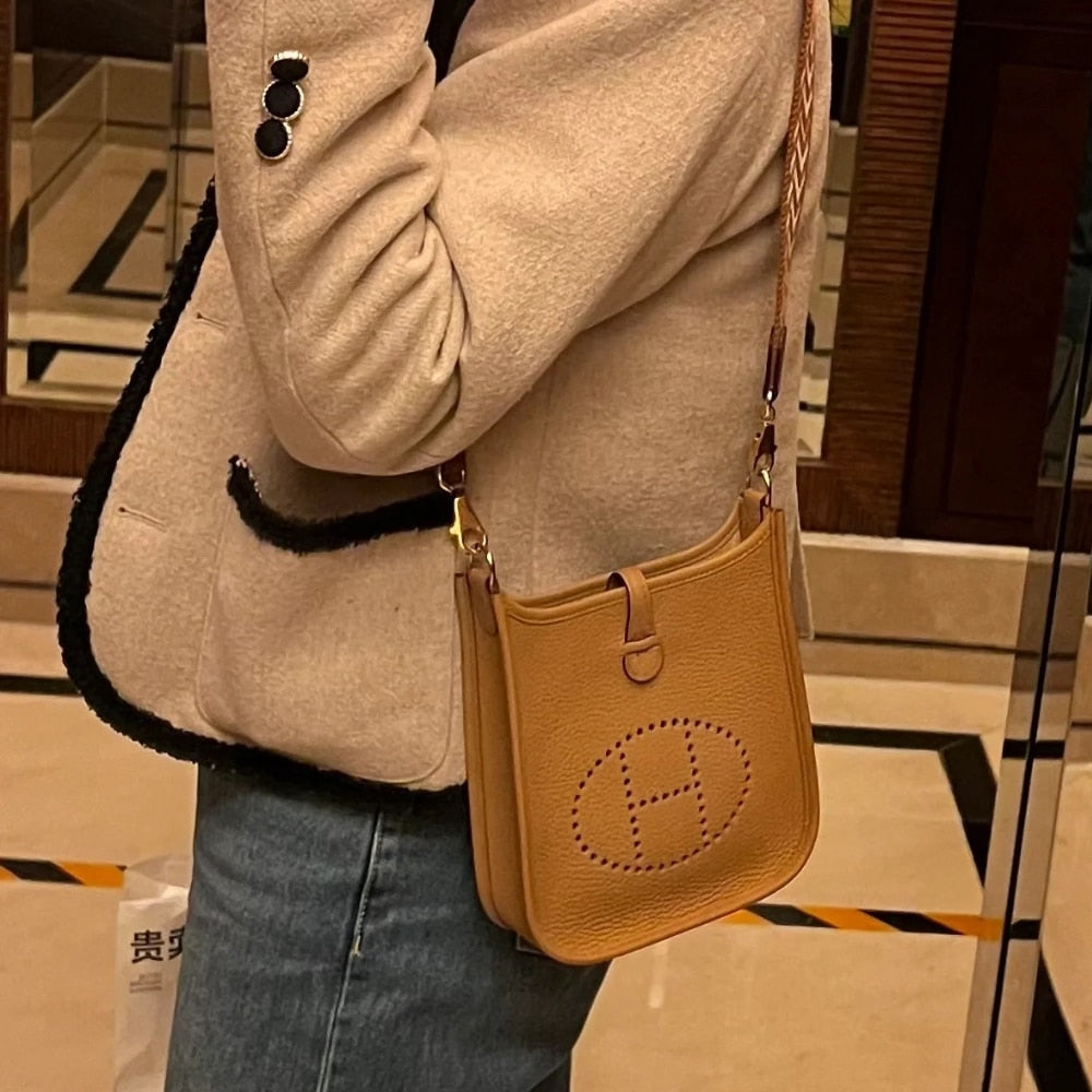 Hermes Mini Evelyne Bag Brown 17cm