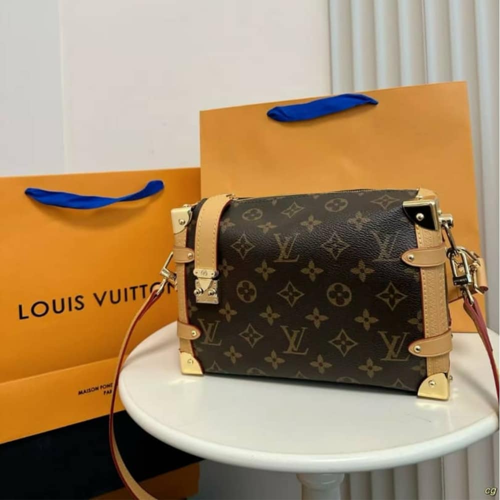 Louis Vuitton Side Trunk Monogram MM Brown 23Cm