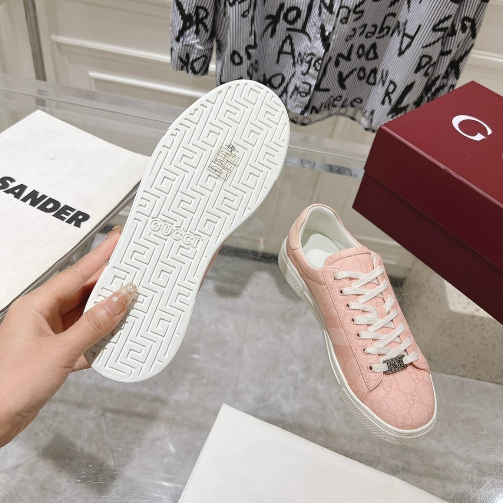 Gucci Ace Sneaker With Web Pink 812026 FAD2A 8741