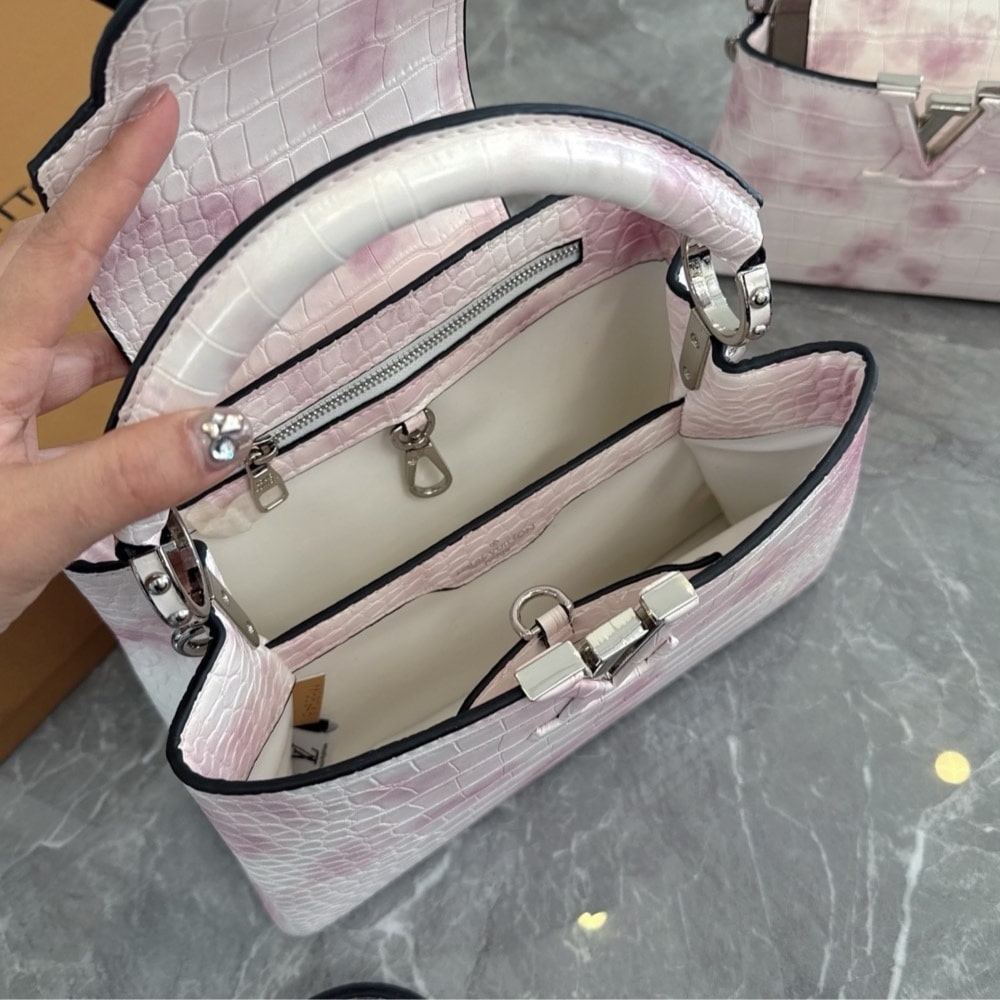 Louis Vuitton Capucines BB Bag Pink And White 27Cm