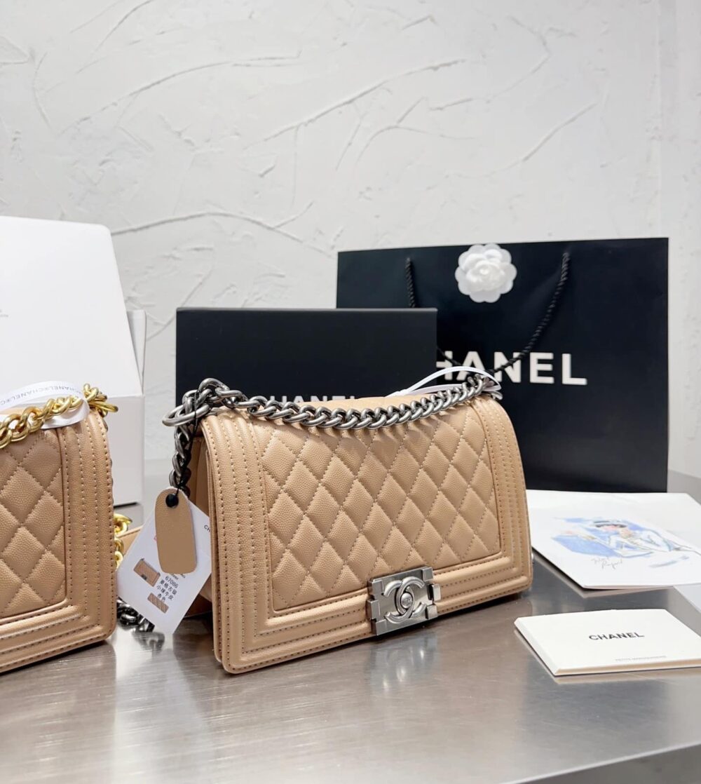 Chanel Boy Chanel Handbag Nude 25Cm