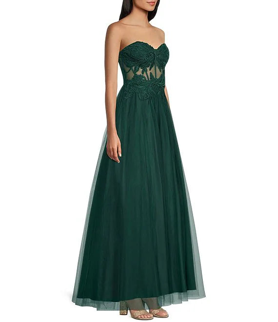 Sweetheart Neck Laceless Phantom Lace Back Tight Chest Night Dress