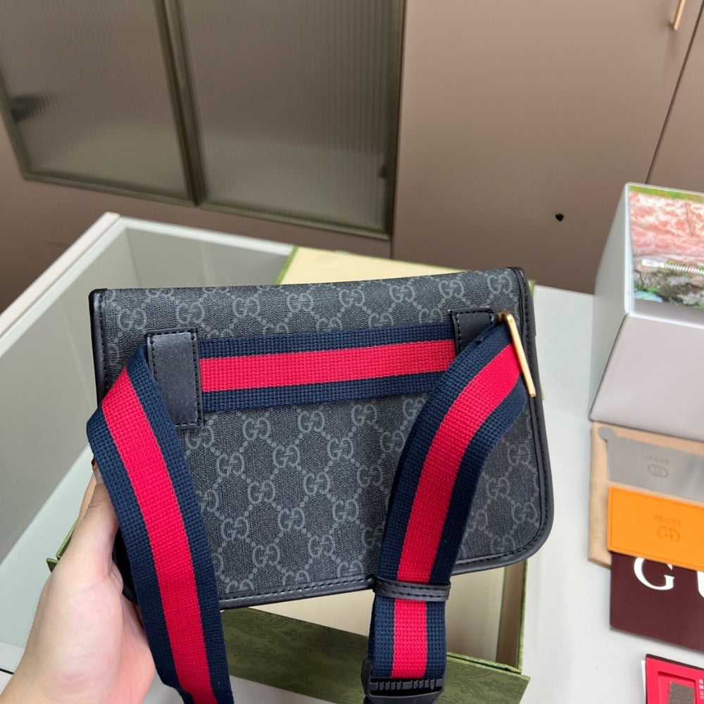 Gucci GG Black Small Belt Bag Black Supreme Canvas 24Cm
