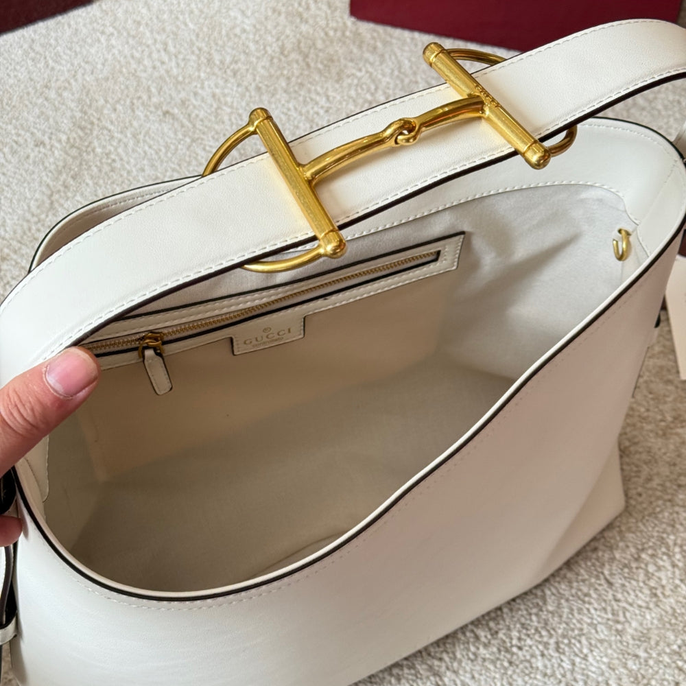 Gucci Beatrix Medium Tote Bag White 35Cm