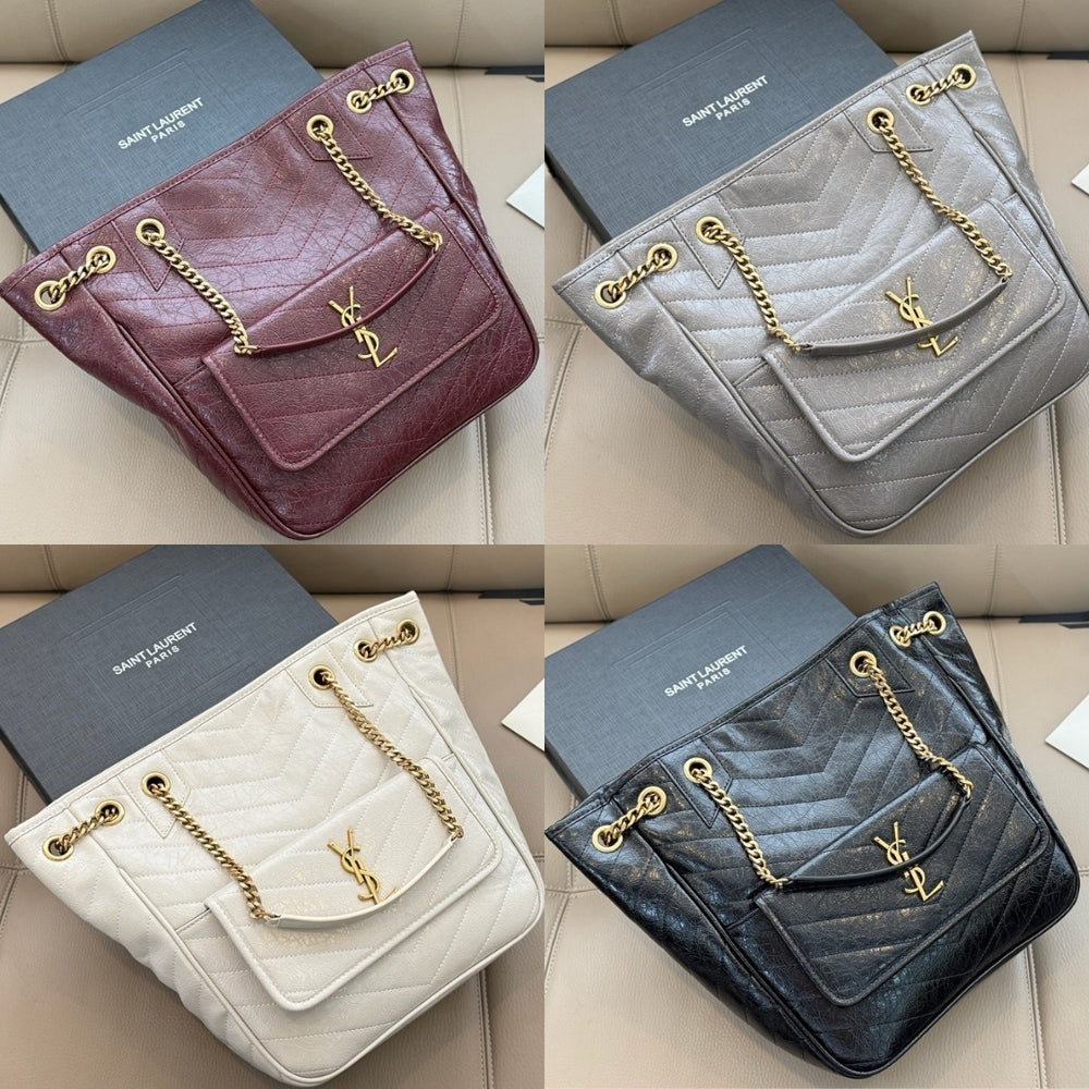 Saint Laurent Niki Small Shopping In Vintage Black 30Cm