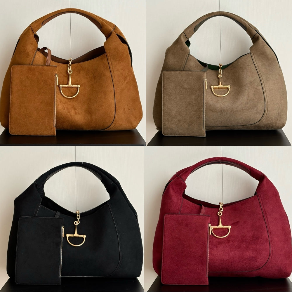 Gucci Softbit Maxi Shoulder Bag Brown 46Cm
