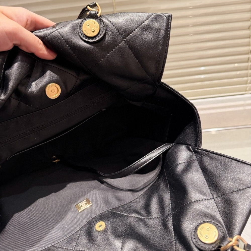 Chanel 25C Shopping Bag Black 33Cm