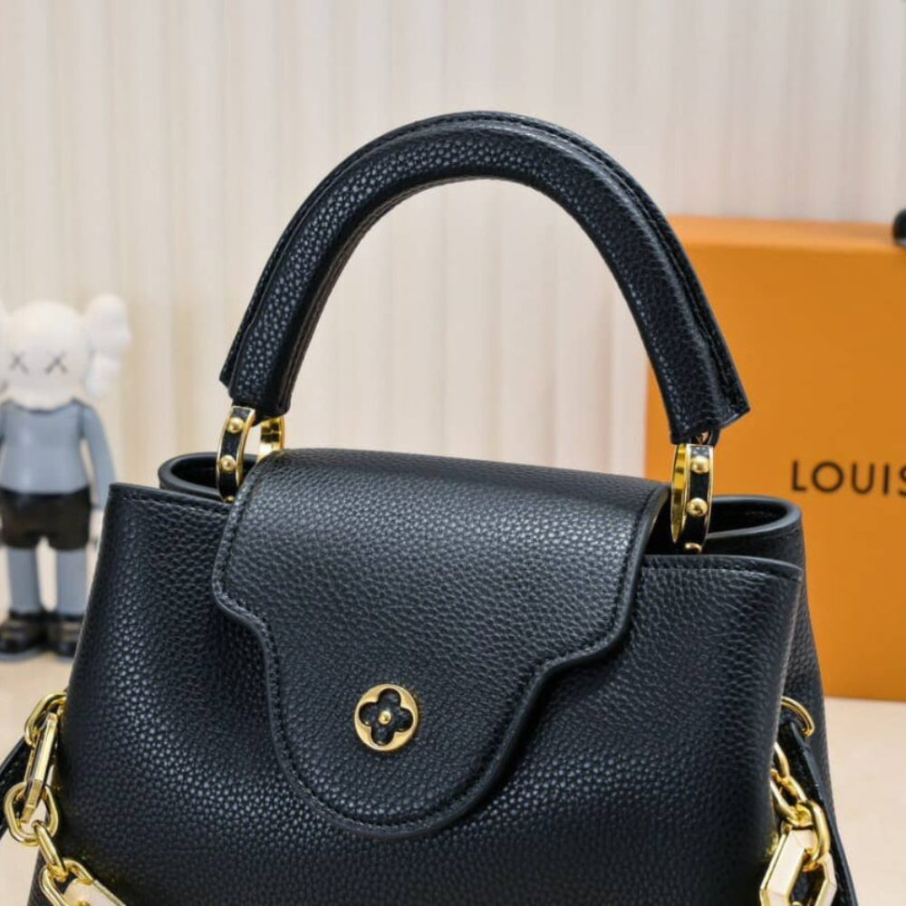 Louis Vuitton Capucines BB Bag With Charm Black 27Cm