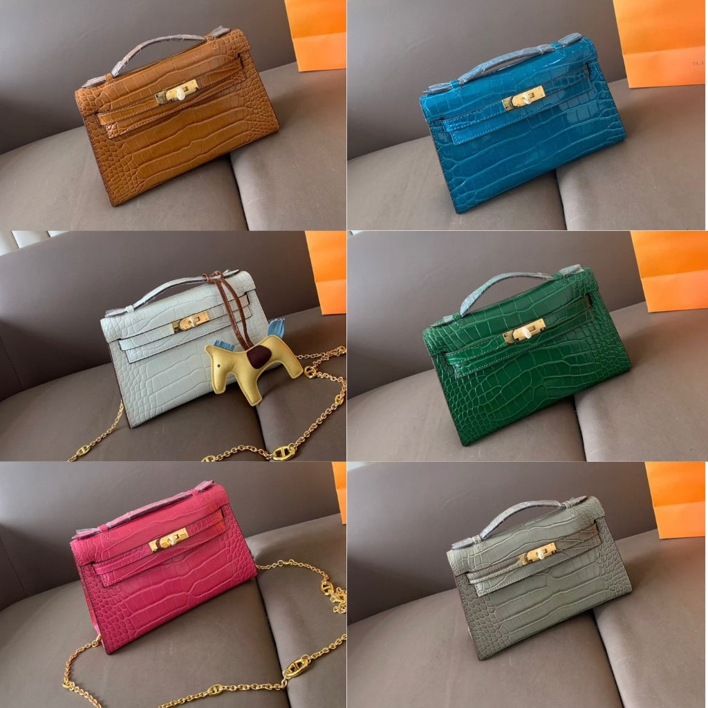 Hermès Mini Kelly 20 Alligatore Gold Hardware Brown 20cm