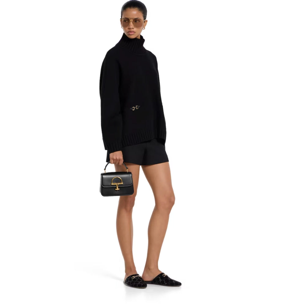 Gucci Siena Small Top Handle Bag Black 19Cm