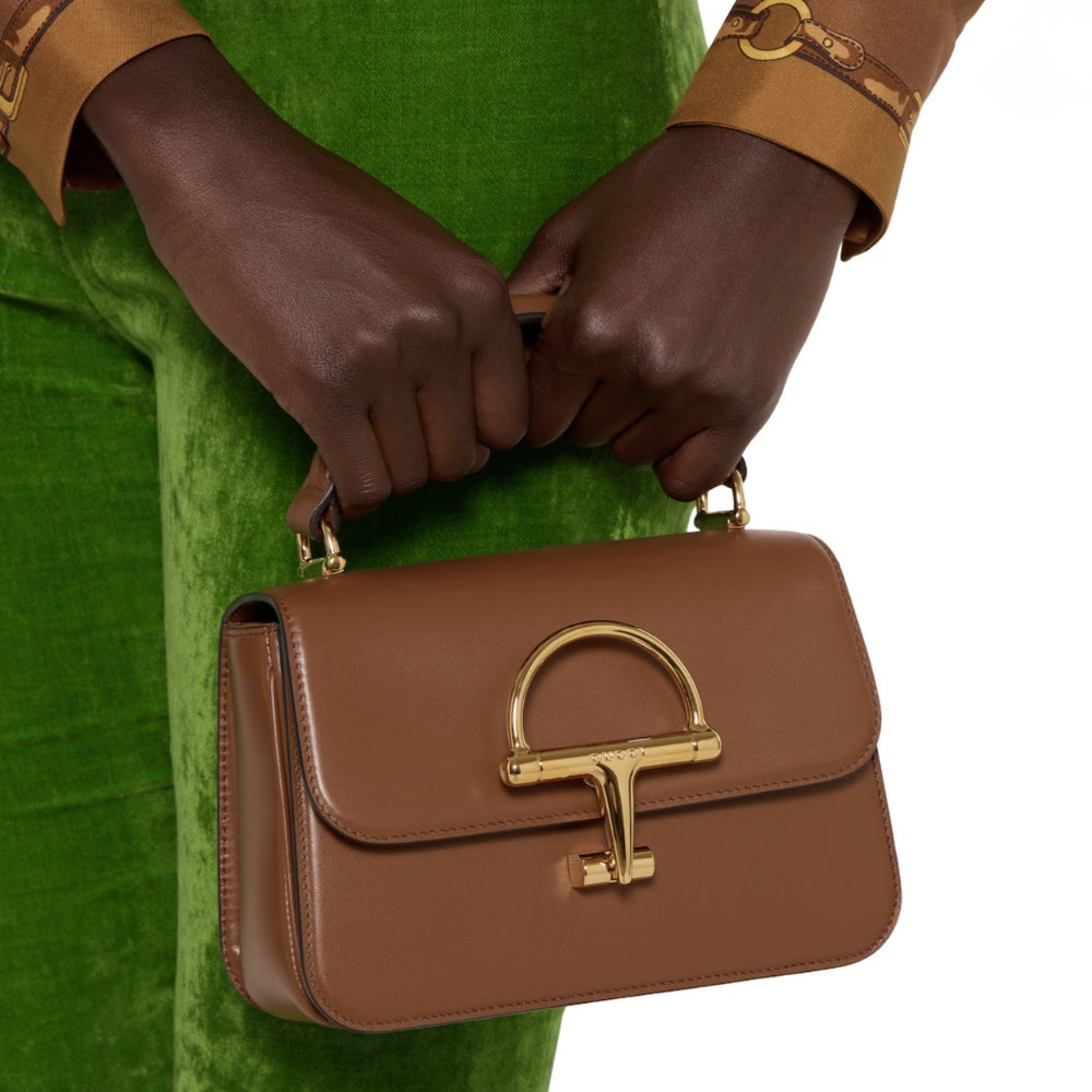 Gucci Siena Small Top Handle Bag Brown 19Cm