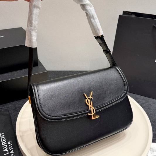 Saint Laurent Solferino Medium In Box Black 29Cm