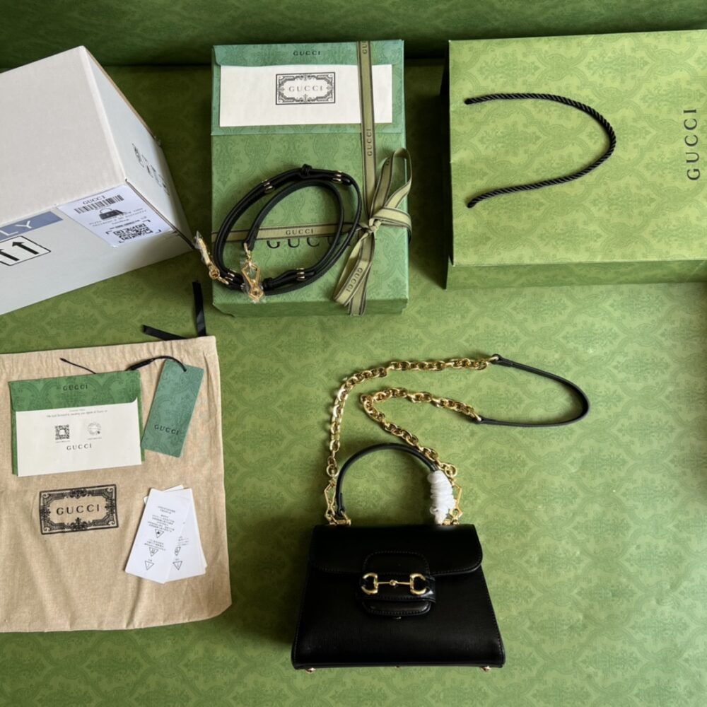 Gucci Horsebit 1955 Mini Bag Black 22Cm 703848 AAA7G 1000