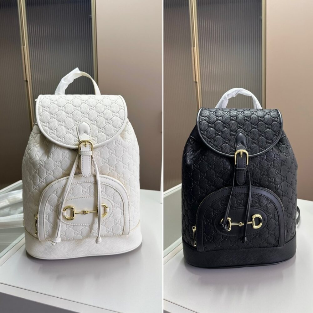 Gucci Horsebit 1955 Backpack Large All White 27Cm