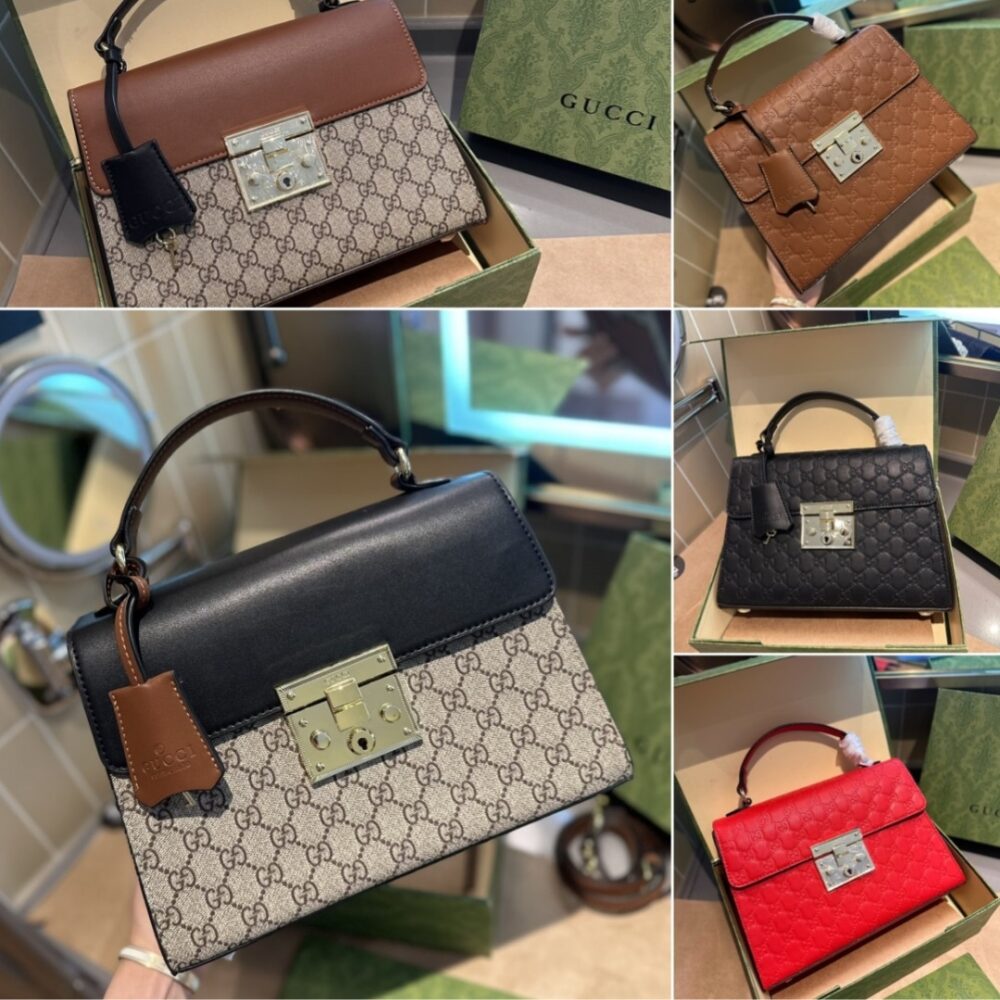 Gucci Padlock GG Supreme Top Handle Brown 28Cm 453188 1XGUK5BG314