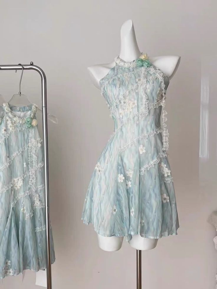 Pretty A Line Halter Chiffon Lace Short Prom Dress,Homecoming Dress,Birthday Dress GG3318