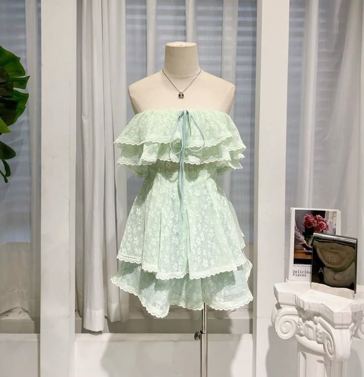 Cute A Line Strapless Satin Lace Tiered Short Homecoming Dress,Summer 16th Birthday Dress GG4362