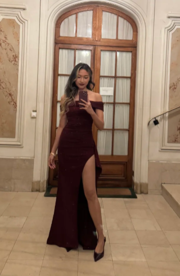 Sexy Mermaid Off The Shoulder Satin Sequin Slit Without Sleeves Long Prom Dress,Evening Dress GG5645