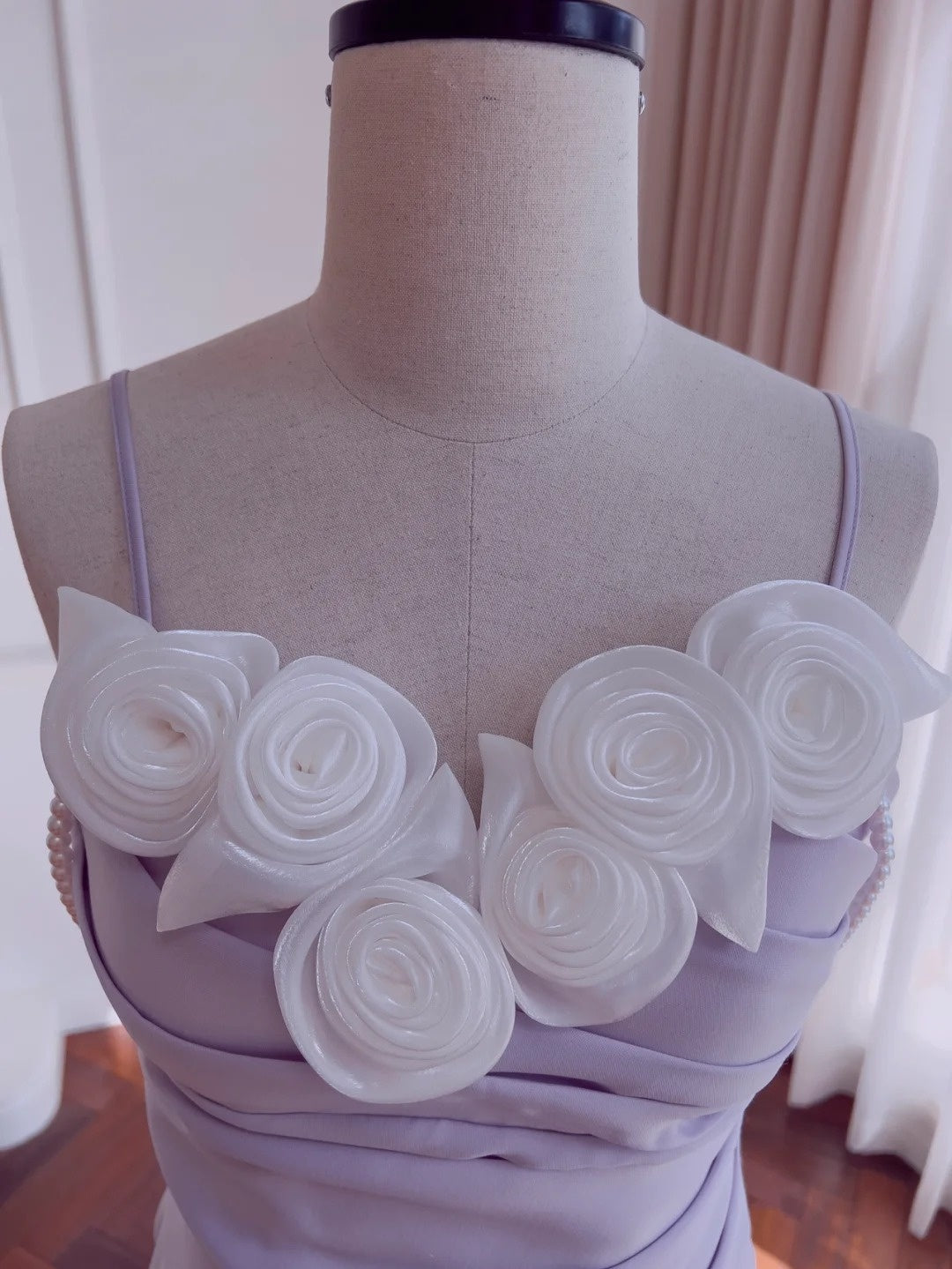Romantic Spaghetti Straps Purple Homecoming Dress Beading Florals A-Line Birthday Dress GG6026