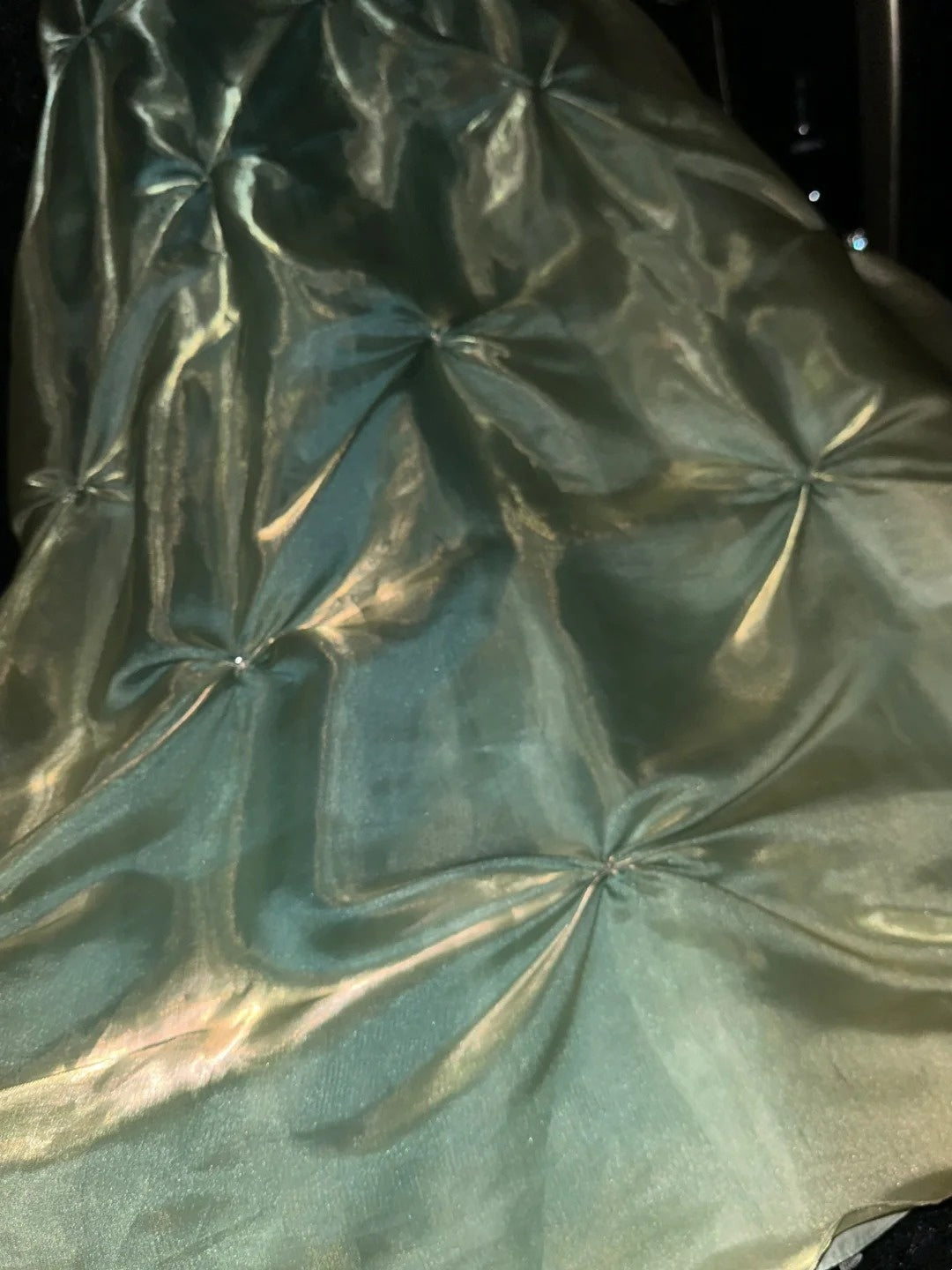 Playful Strapless Green Prom Dress Ruffles A-Line Evening Dress GG6094