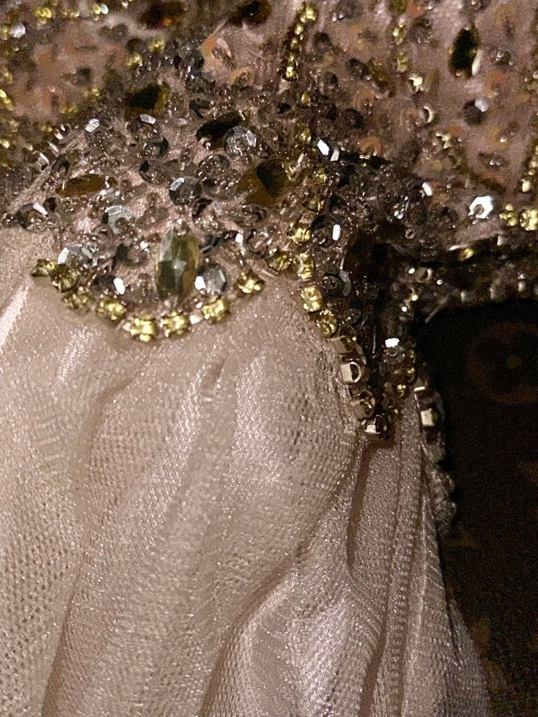 Glittering Strapless Pink Prom Dress Beading Tulle A-Line Evening Dress GG6101