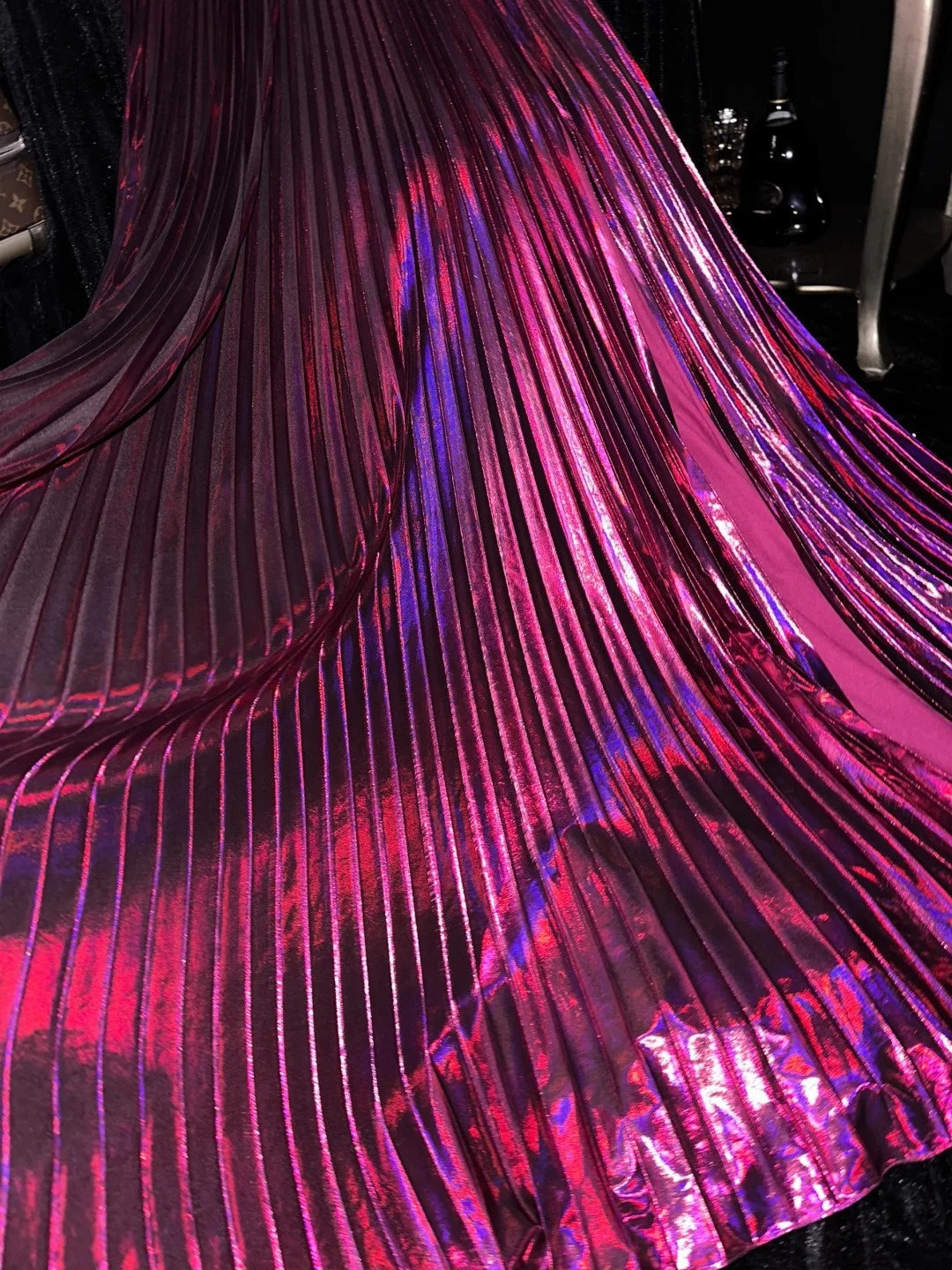 Trendy Sweetheart Fuchsine Prom Dress Pleated A-Line Evening Dress GG6177