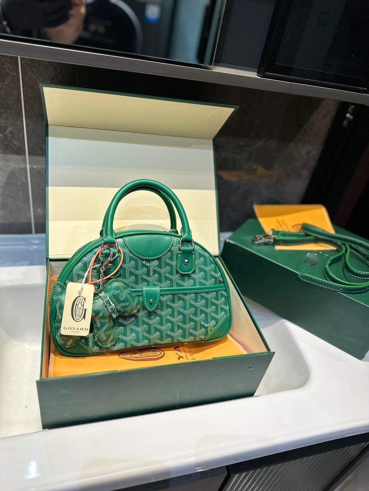 GOYARD SAINT JEANNE PM GREEN 26CM