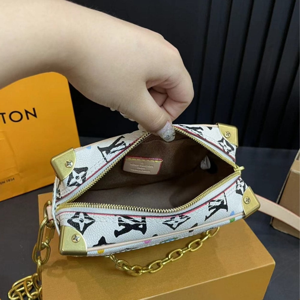 Louis Vuitton Mini Soft Trunk Monogram Craggy Coated Canvas Vanilla 18Cm M25132