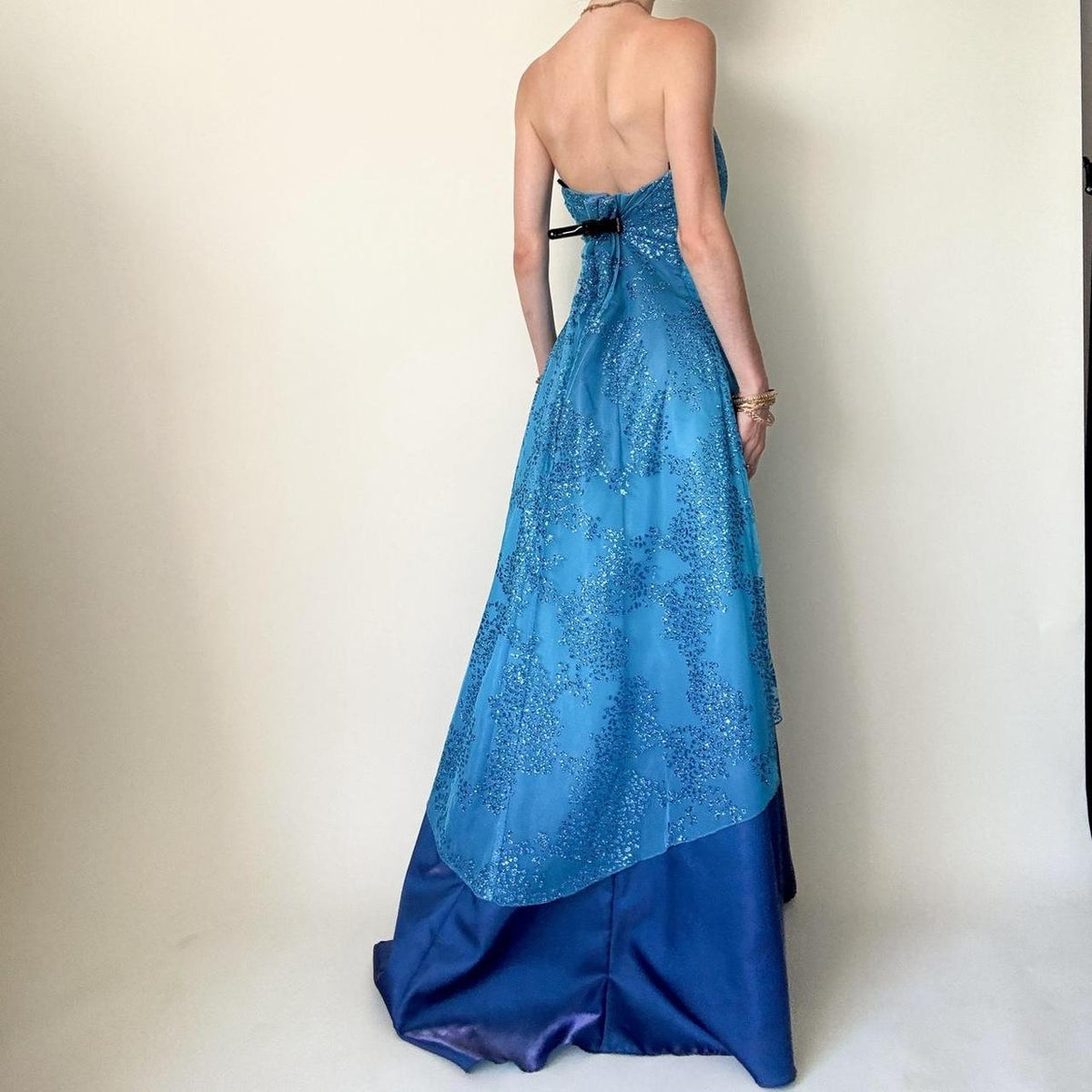 girlhomeshops--Blue Shiny Fairy Dress Long Chiffon Prom Dress gh5649
