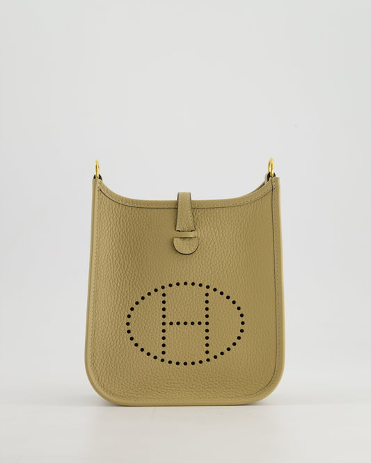 *HOT COLOUR* Hermès Mini Evelyne 16 Bag in Trench Clemence Leather with Gold Hardware