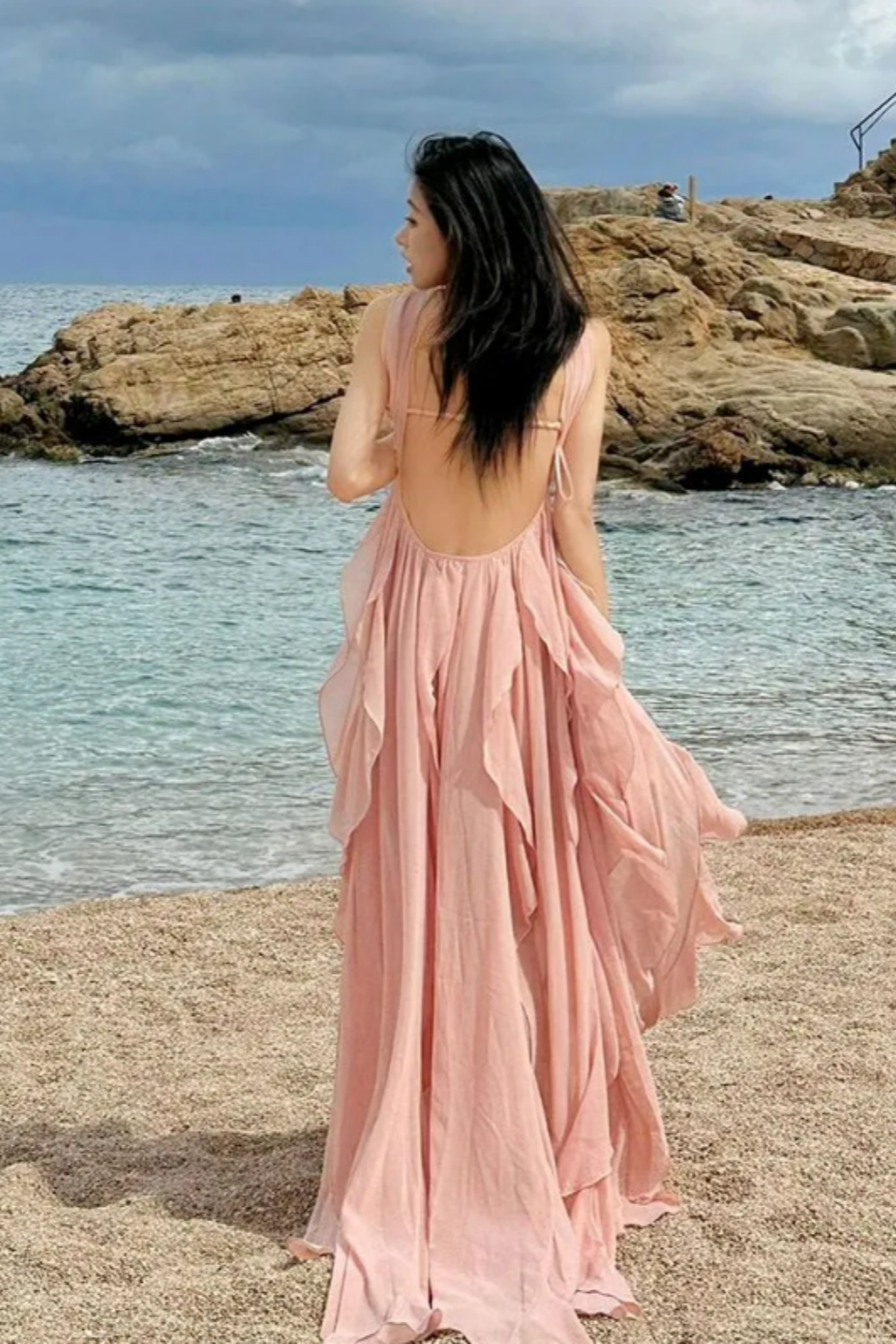 girlhomeshops-Beach vacation dress, wedding guest dress, party dress, casual dress, comfortable dress, fashionable outfitgh5857