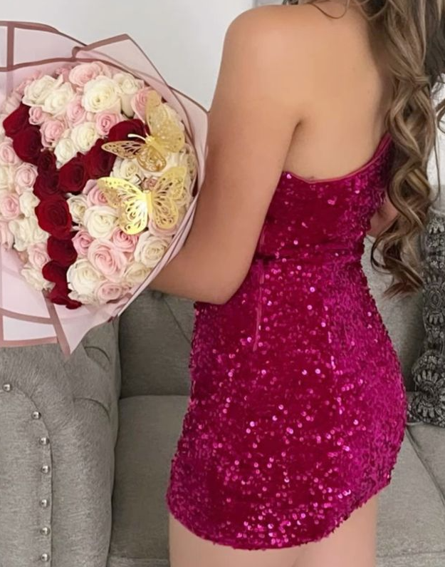 Elegant Sequin Homecoming Dress Short Party Gown