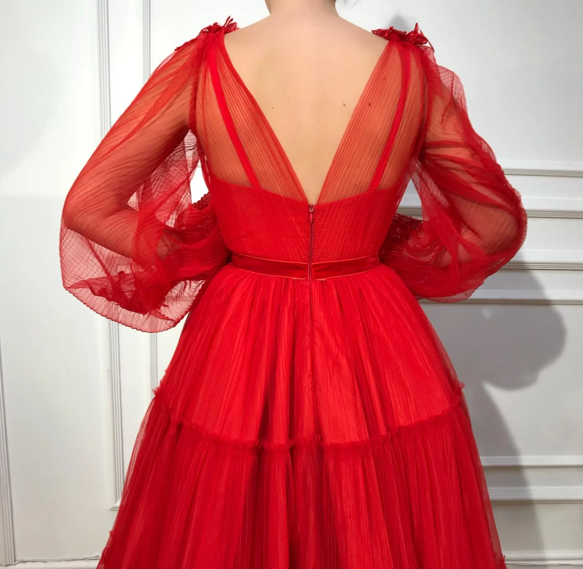 Red Long prom dress Evening Gown Party Dress