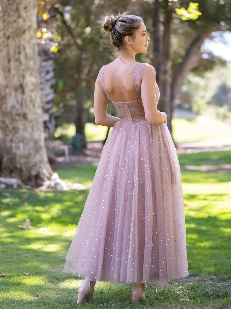 Corset Starlit cloud Maxi-Length Prom Dress gh2696