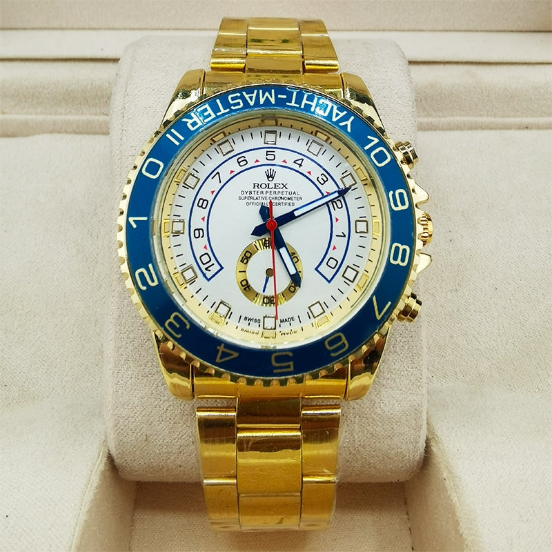 Rolex Oyster Yacht Master Ii 44Mm With Gold Strap