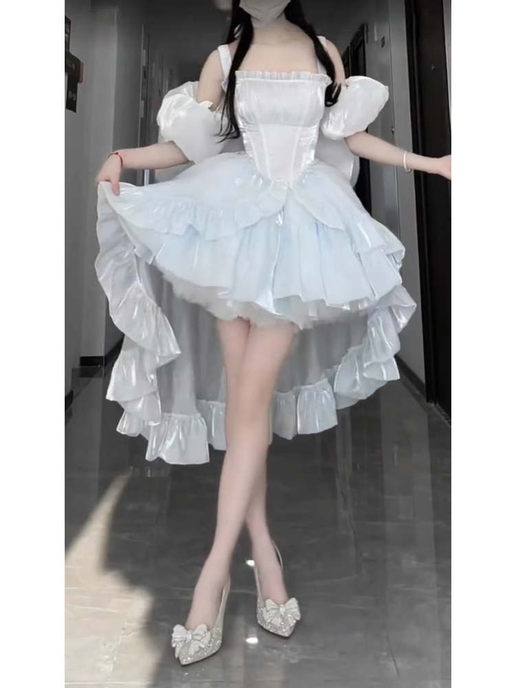 Retro Ball Gown Straps Short Cocktail Dresses Birthday Outfits