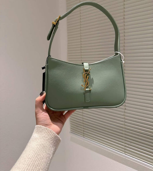 Saint Laurent Le 5 À 7 Hobo Bag In Smooth Green 25Cm