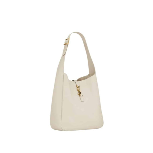 YSL Le 5 À 7 Supple Large In Grained White 31Cm 753837AAAUQ9207