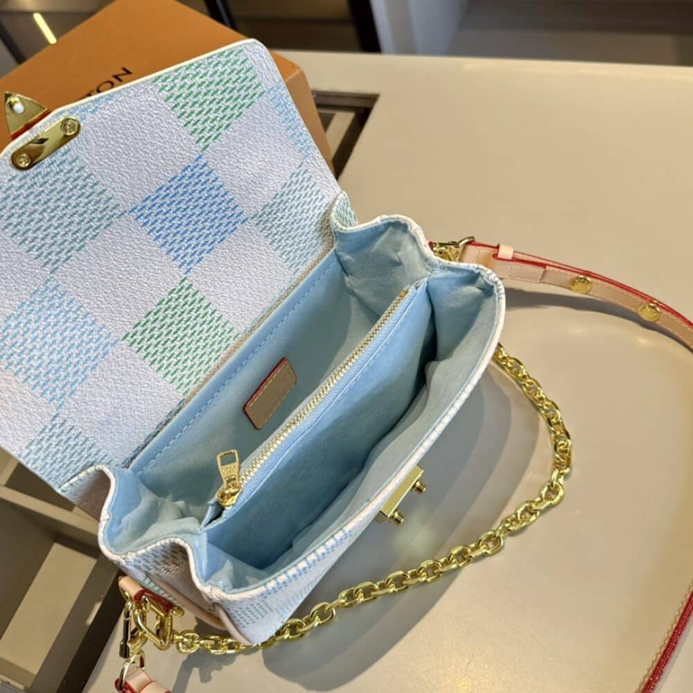 Louis Vuitton Pochette Métis East West Damier Light Blue 21Cm N40749