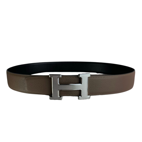 HERMES BELT TOGO SWIFT SILOUIS VUITTONER BUCKLE LIGHT BROWN 38MM
