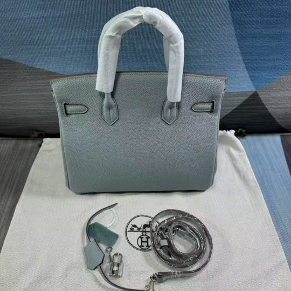 Hermes Birkin 30 Bag Epsom Silver Hardware Blue 30Cm