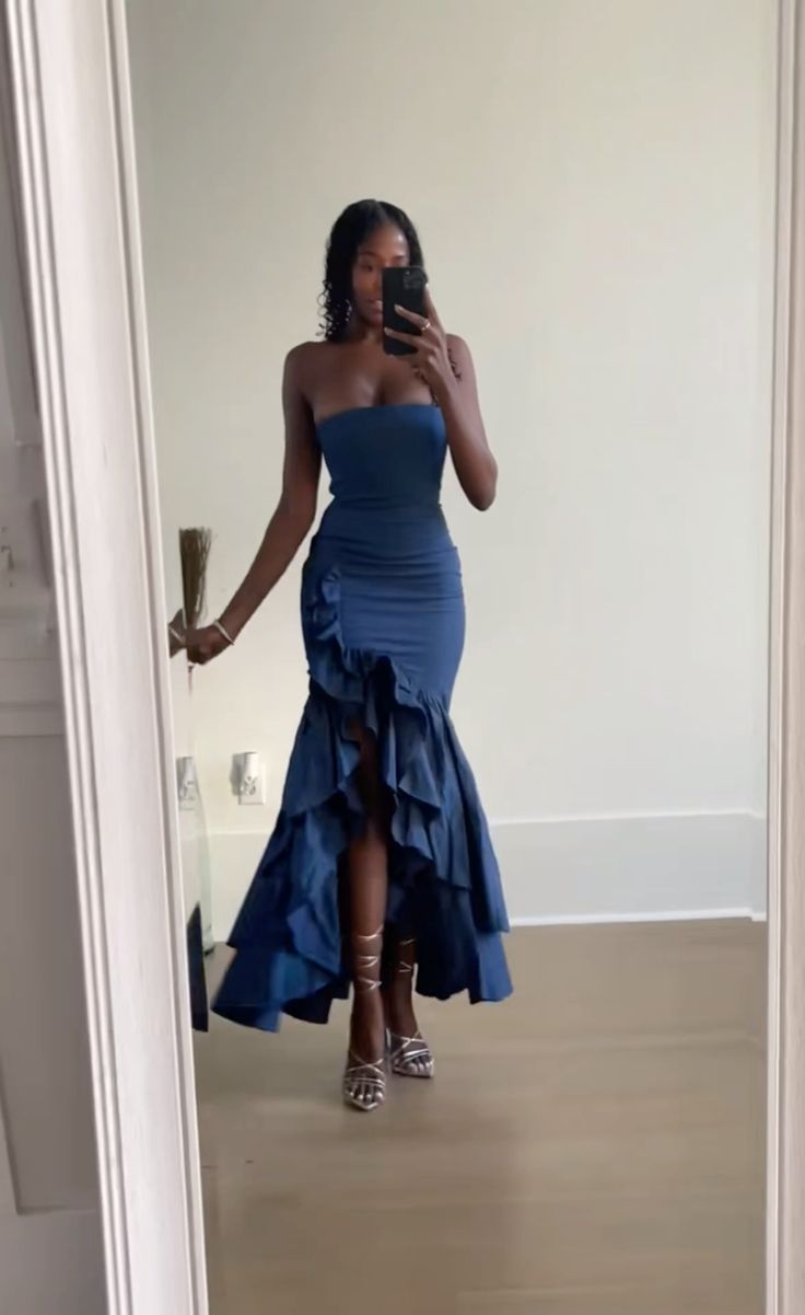 girlhomeshops-Blue/Wine Red/Yellow/Purple Long Chiffon Ruffle Prom Dress Graduation Dress gh5929