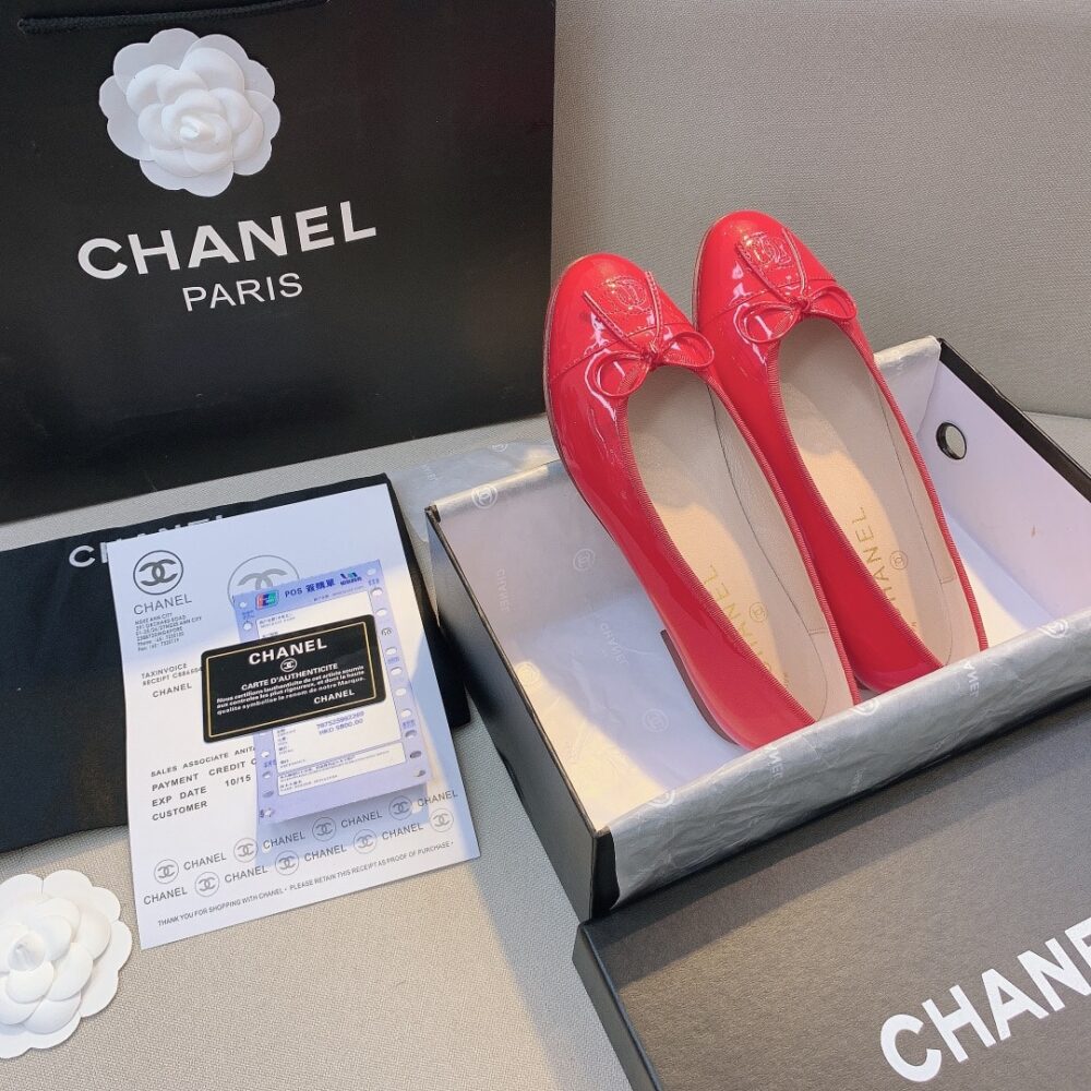 Chanel Red Women’S Ballerinas