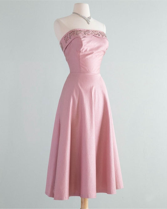 girlhomeshops--Pink Delicate Floral Short/Mid-Length Bodycon Satin Homecoming Dress gh5563