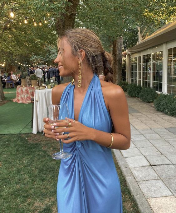 Blue Simple Prom Dress Prom Gowns Prom Dress Bridesmaid Dresses