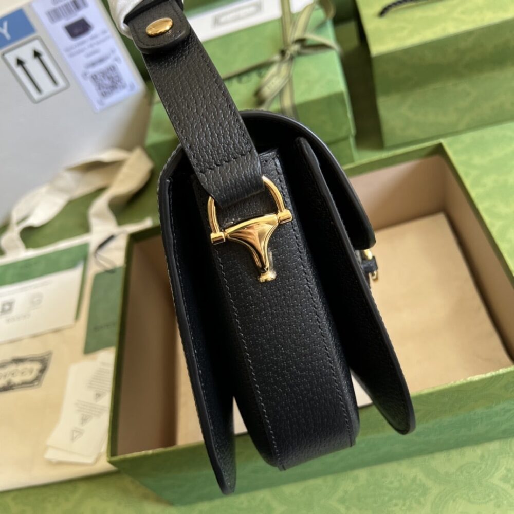 Gucci Horsebit 1955 Original GG Black And Ivory 25Cm 602204 UN3BG 1274