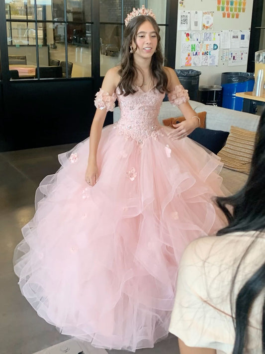 Pink Sweetheart Quinceanera Dress Appliques Ball Gown Sweet 16 Dress