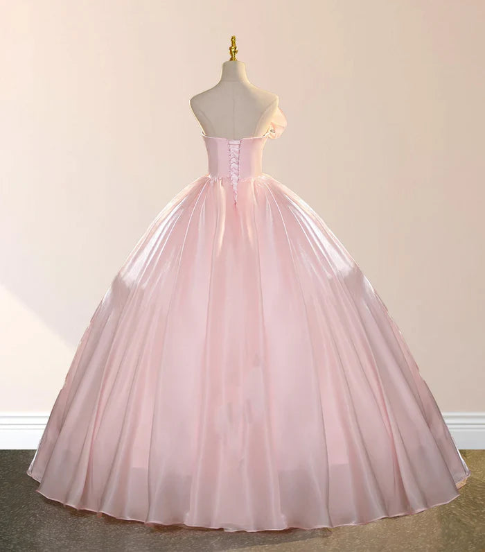 Elegant Shiny Pink Eugenia Ball Dress Adult Dress