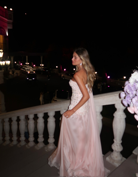 Exquisite Mermaid One Shoulder Pink Chiffon With Silver Beaded Prom Dress Long Prom Dresses 18Th Birthday Outfits Prom Gowns